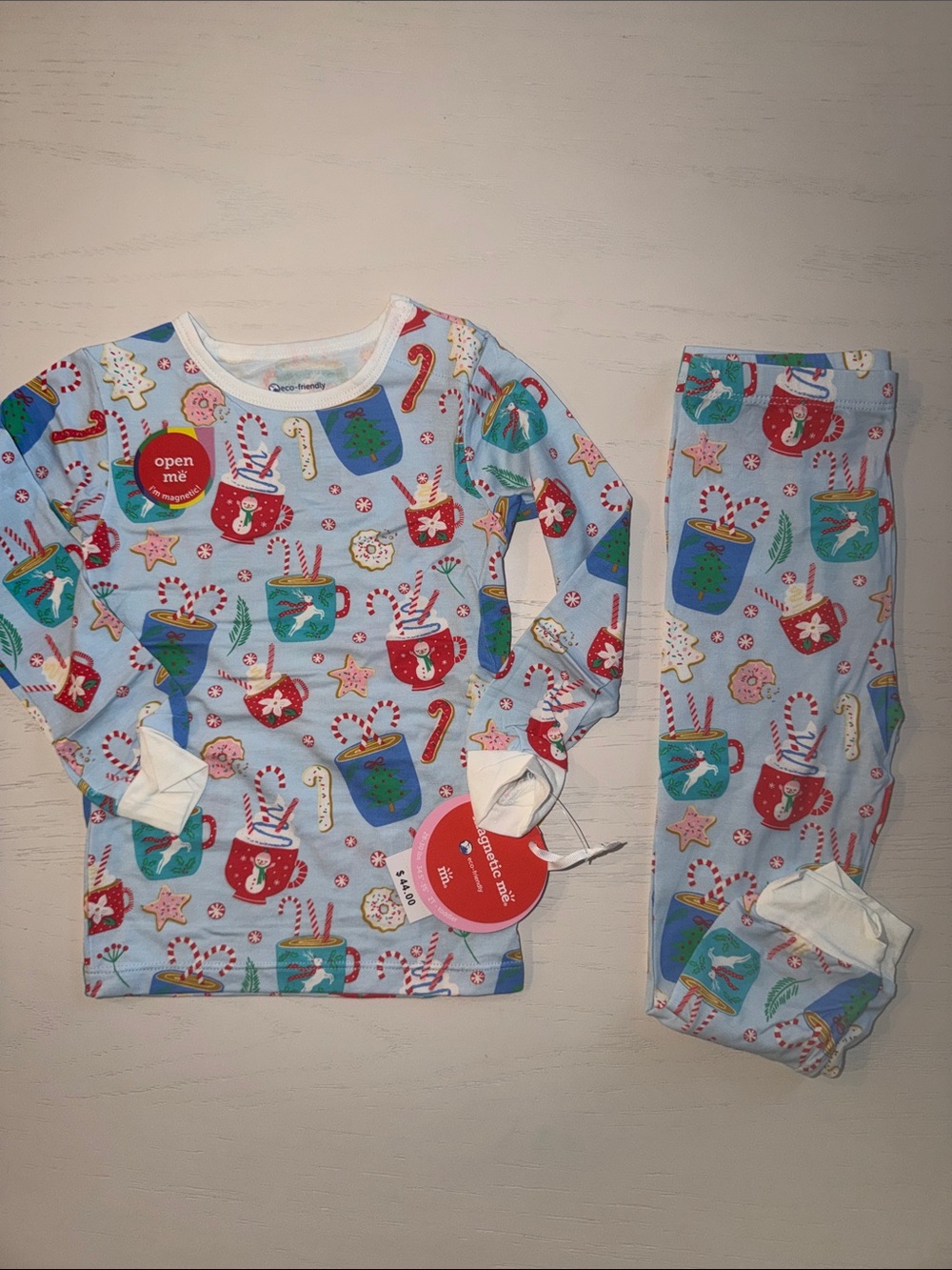 Magnetic Me Kids Holiday Wake Me Up Before You Cocoa Pajama Set 2T 3T 4T 5 6